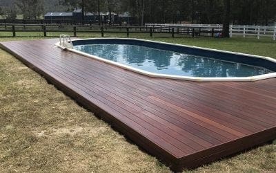 Merbau Deck for Pool